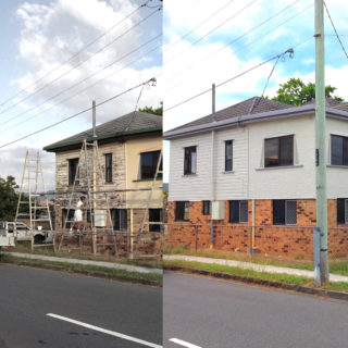 painting, exterior, house, building, professional, brisbane, bricks, townhouse, rooms, bedrooms, paint, renovation, restoration, residential, painters, professional, cost, price, quote, cheap, easy, subcontractors, before, after